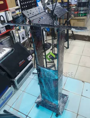 Modern Acrylic Floor Standing Podium Lectern Movable Mimbari Madhabahu