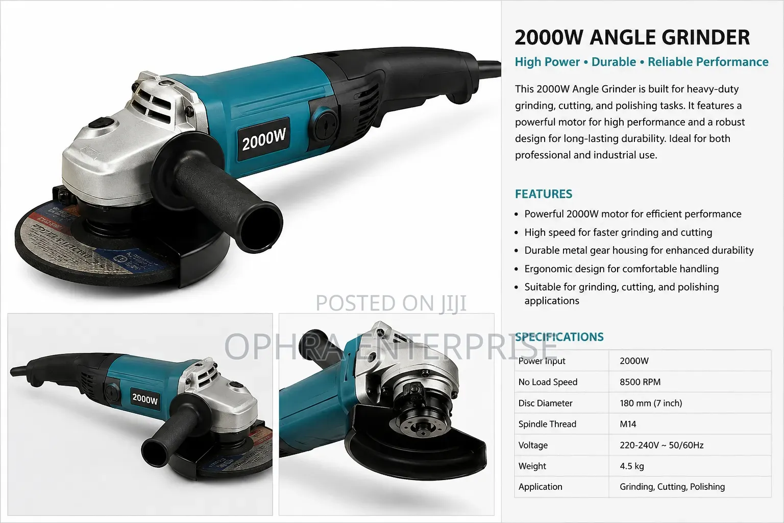 TOTAL 2000W Angle Grinder