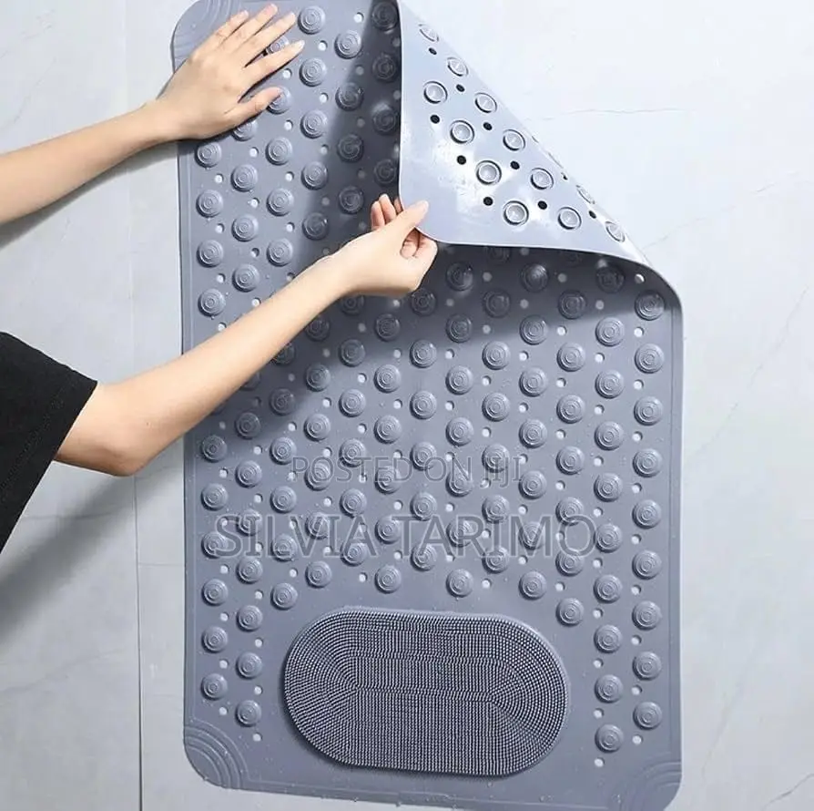 Anti-Slip Bathroom Mat With Massage Foot Pebbles – Waterproof Bath Mat