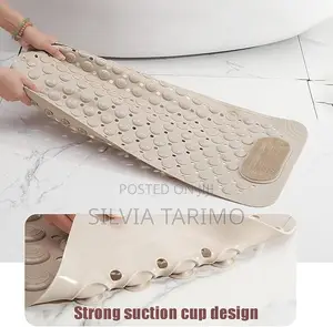 Anti-Slip Bathroom Mat With Massage Foot Pebbles – Waterproof Bath Mat