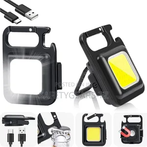 Safety Multifunctional COB Rechargeable Keychain Light