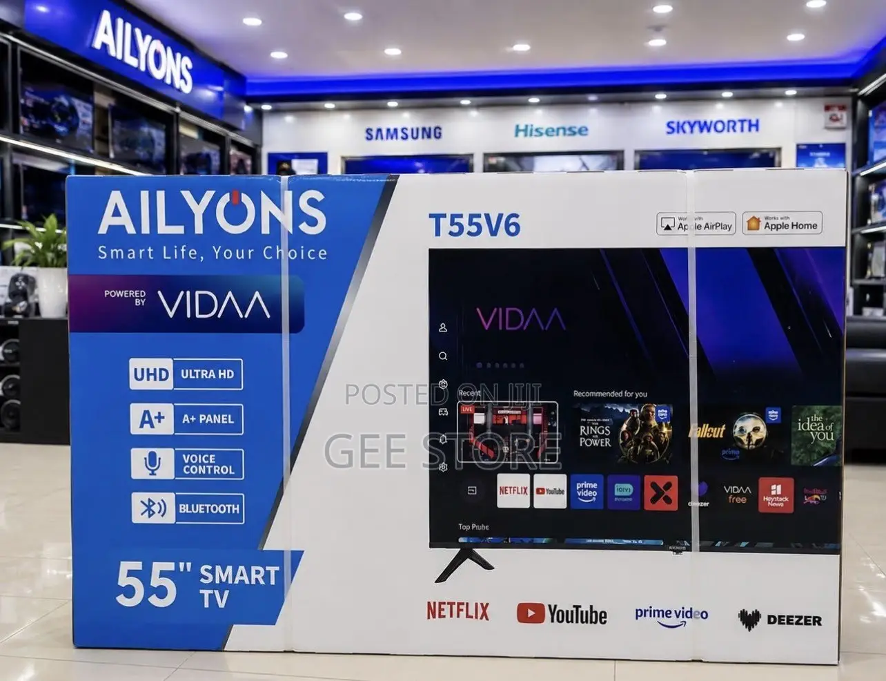 Ailyonis Vidaa Inch 55 Smart Frameless T55V6