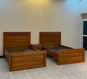 Single Bed Hard Wood 2pc and Bed Side 1