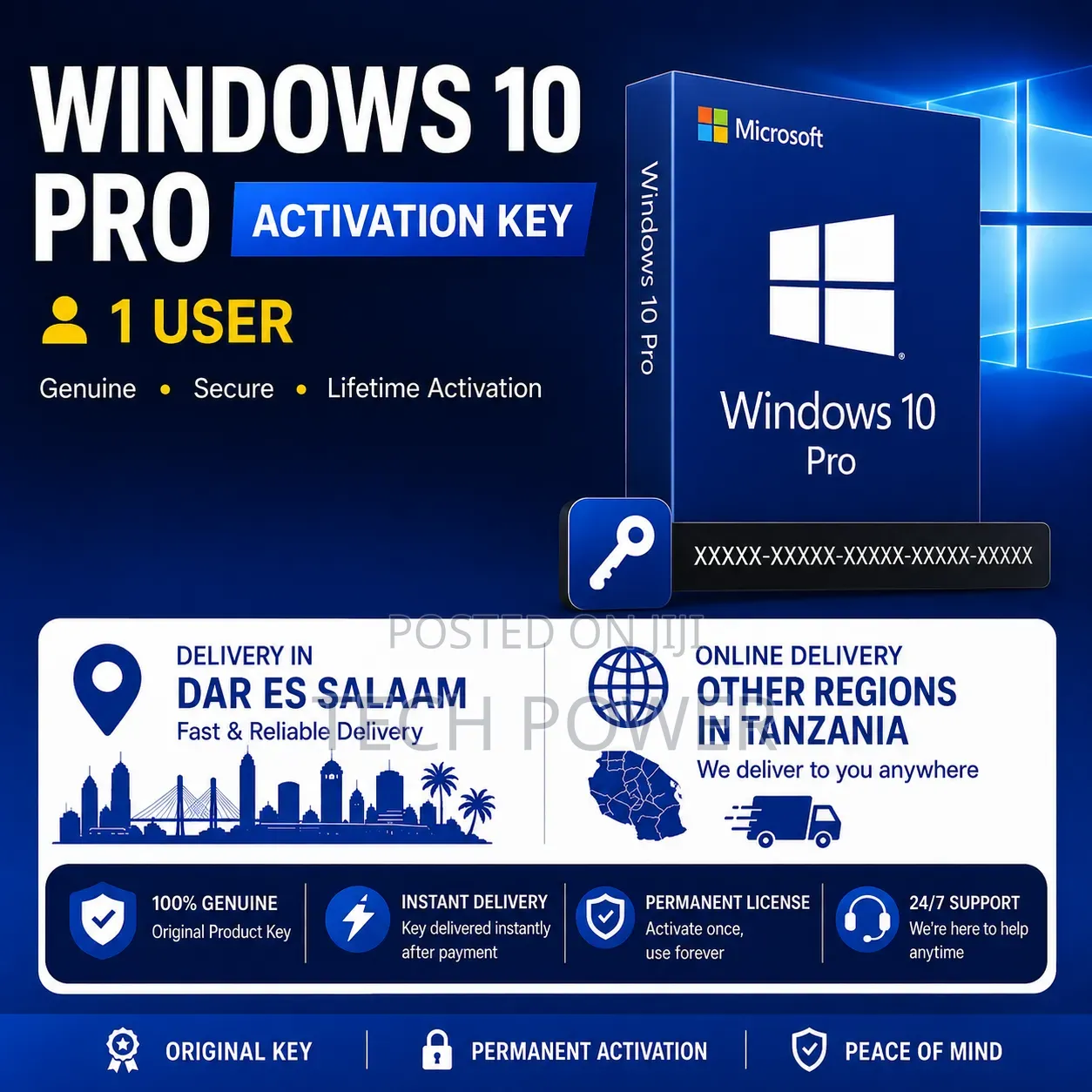 Windows 10 Pro Genuine License Key – Lifetime Activation | 1 PC
