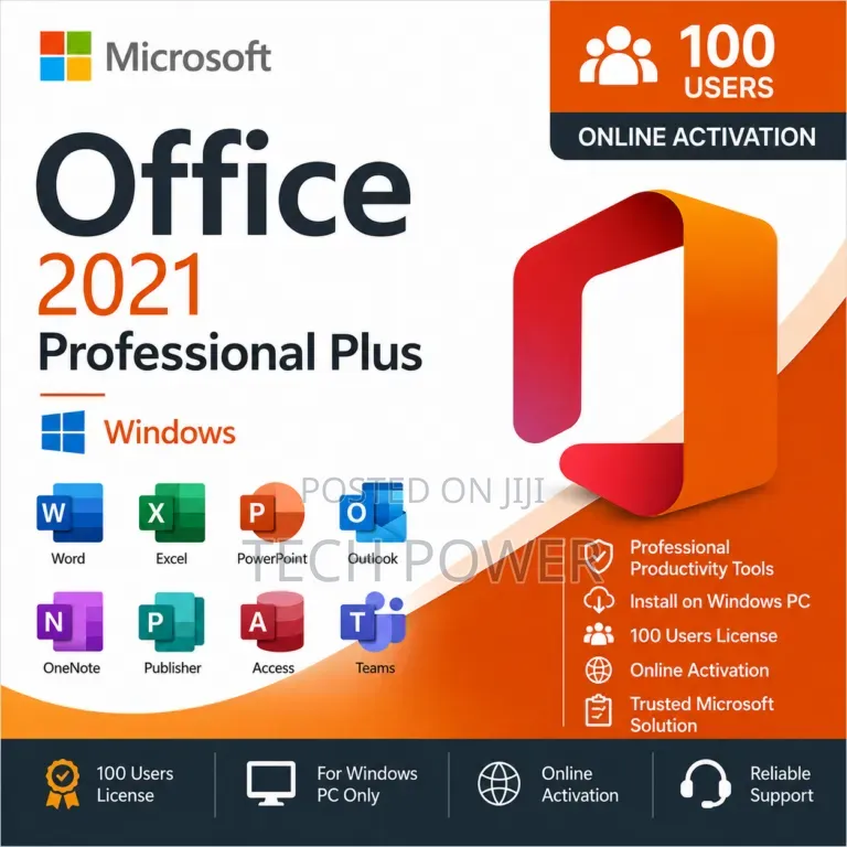 Microsoft Office Professional Plus 2021 – 100 User Business License