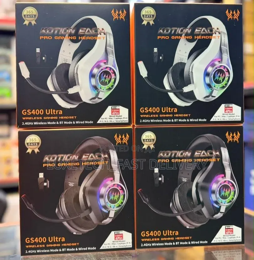 Kotion Each GS400 Ultra Pro Wireless Gaming Headset - For PS4, PS5, PC