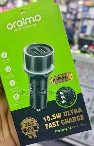 Oraimo Car Charger 15.5w , 2 USB