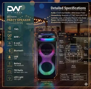 Digiwave Rechargeable Speaker 80w and 240w