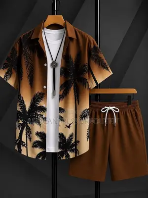 European Baroque 3d Printer Short Sleve Shirt and Matching Short