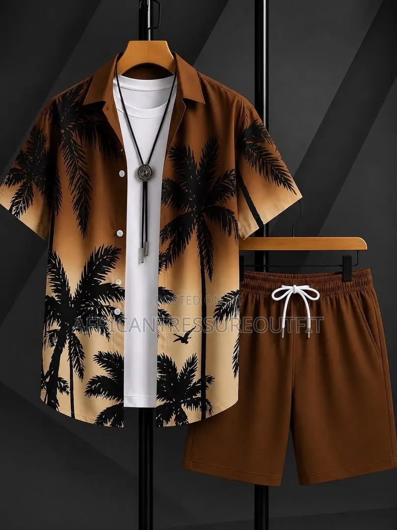 European Baroque 3d Printer Short Sleve Shirt and Matching Short