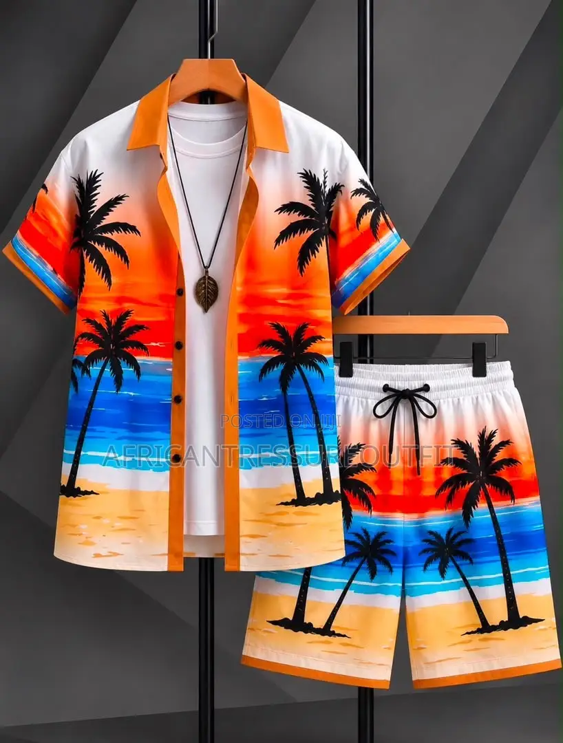 European Baroque 3d Printer Short Sleve Shirt and Matching Short