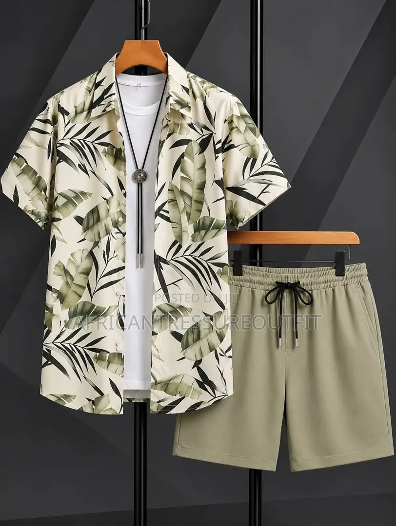 European Baroque 3d Printer Short Sleve Shirt and Matching Short