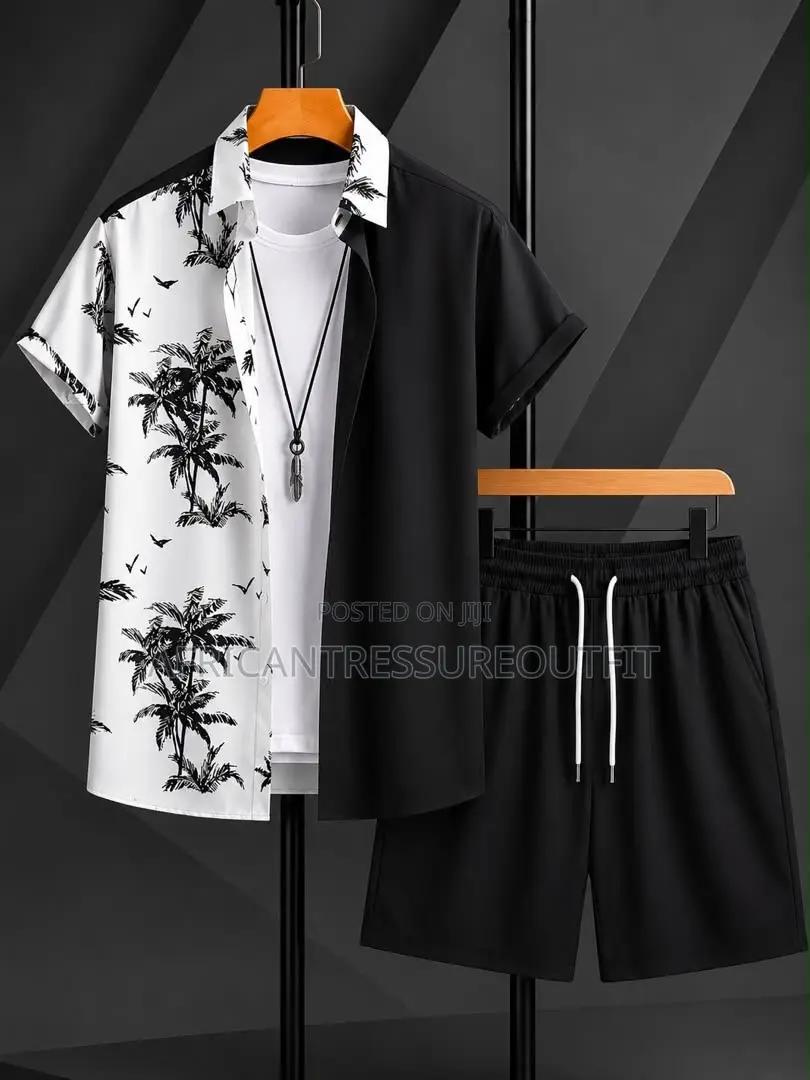 European Baroque 3d Printer Short Sleve Shirt and Matching Short
