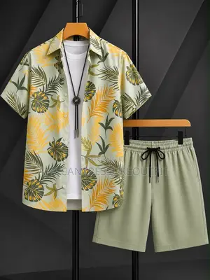 European Baroque 3d Printer Short Sleve Shirt and Matching Short