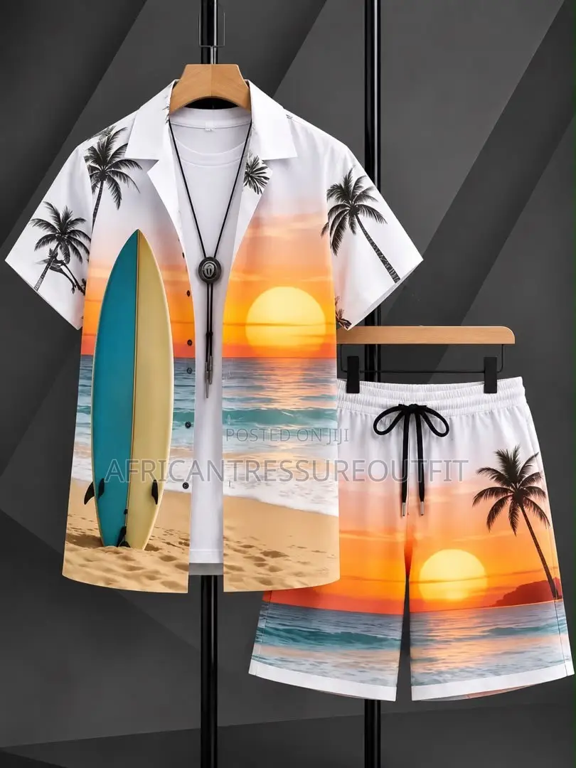 European Baroque 3d Printer Short Sleve Shirt and Matching Short