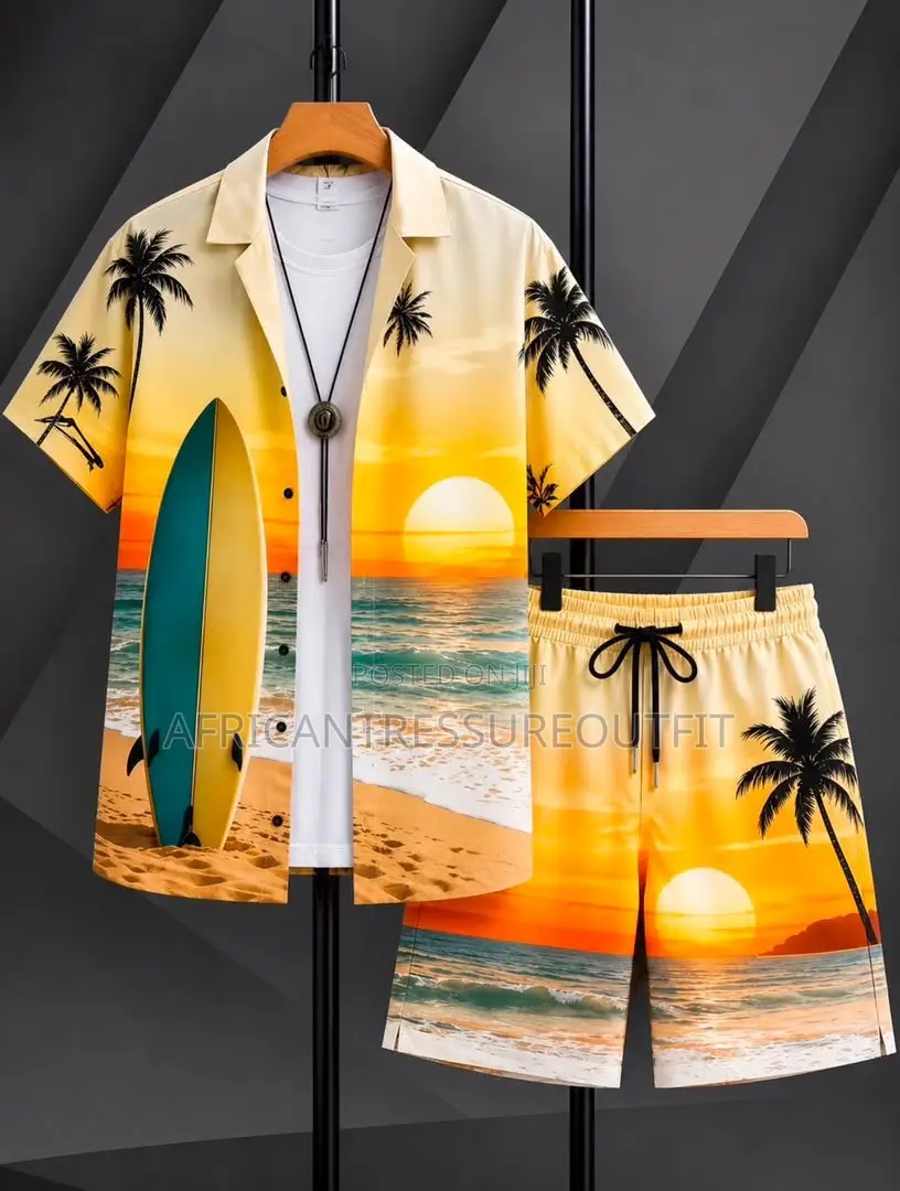 European Baroque 3d Printer Short Sleve Shirt and Matching Short