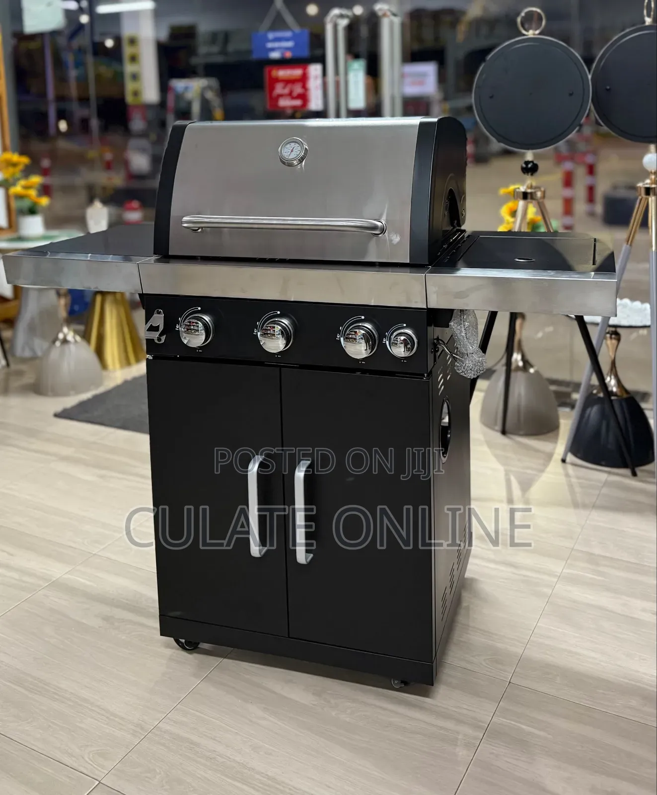 Charcoal BBQ Grill With Trolley
