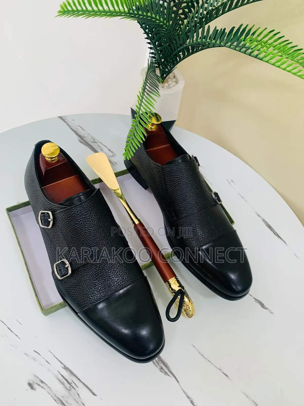 Qua Leather Brack Shoes