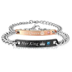 His Queen Her King Matching Couple Bracelets Set
