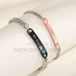 His Queen Her King Matching Couple Bracelets Set
