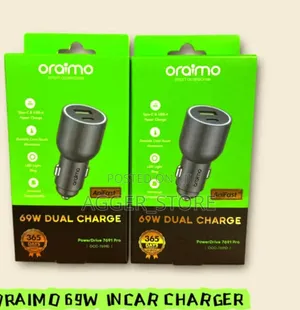 Oraimo PowerDrive 7691 Pro 69W Dual-Port Fast Car Charger