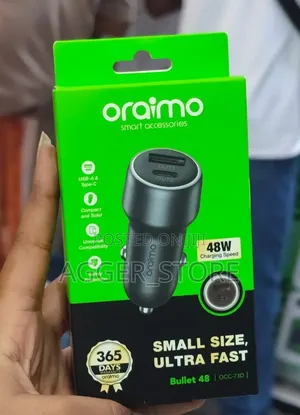 Oraimo Bullet 48 OCC-73D 48W Ultra-Fast Dual-Port Car Charger