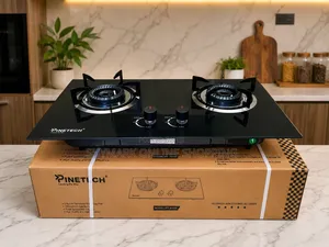 Pinetech 2 Burner Glass Top Gas Stove