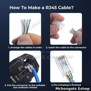RJ45 Cat5e Pass Through Connectors 100 Pack for UTP Network Cable