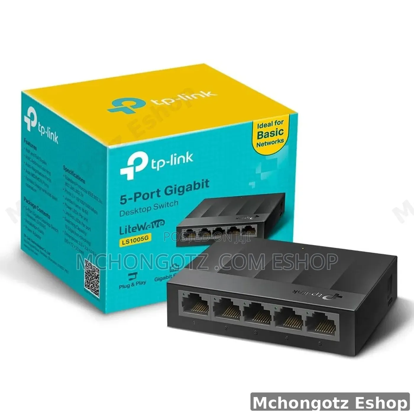 TP-Link 5-Port Gigabit Desktop Switch (LS1005, 10 – 100Mbps)