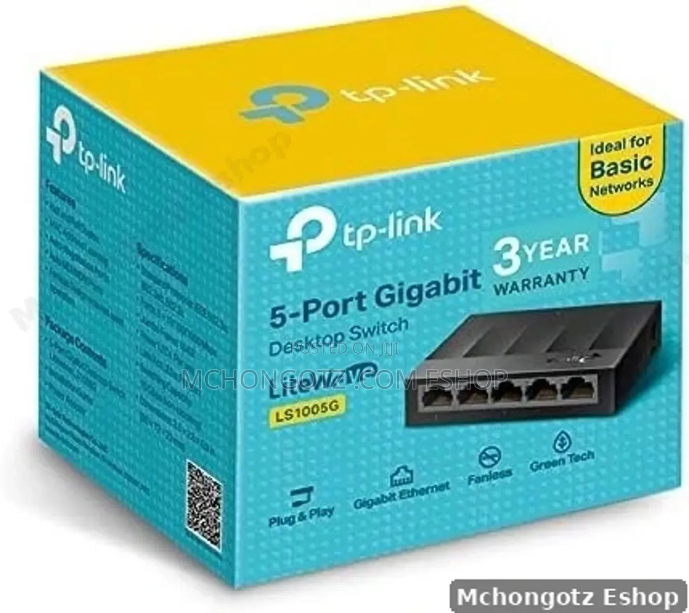 TP-Link 5-Port Gigabit Desktop Switch (LS1005, 10 – 100Mbps)