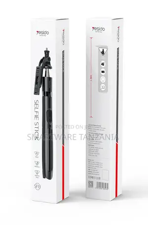 Yesido Selfie Stick With Detachable Remote, Stainless Steel, 1.58m