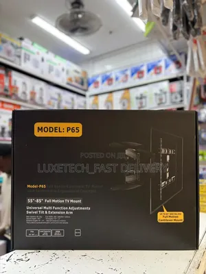 P65 Full Motion TV Wall Mount – Cantilever Bracket for 55-85 Inch TVs