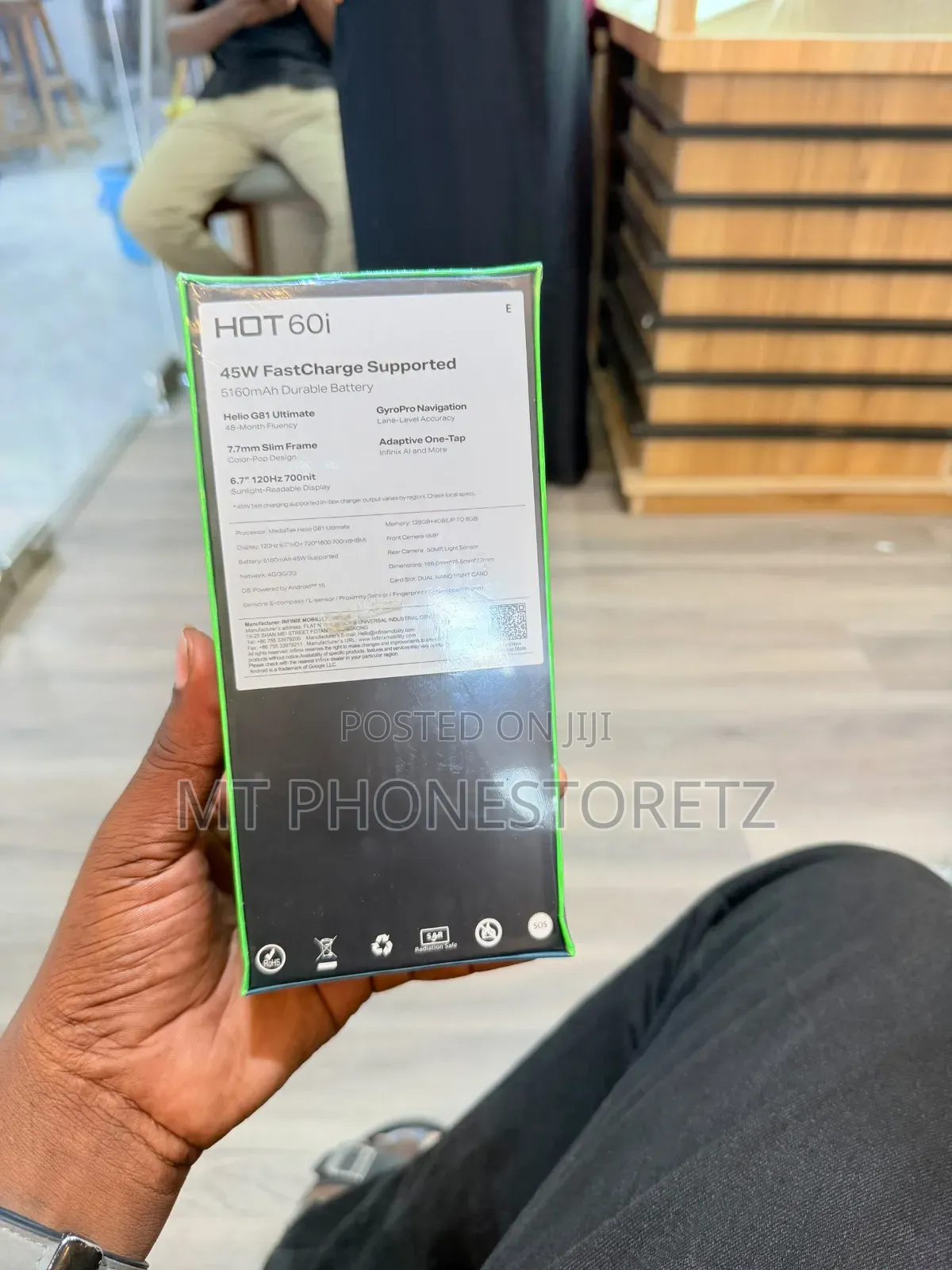 New Infinix Hot 60i 128 GB Black