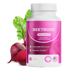 Rosabella Organic Beet Root Capsules (1300mg, 60 Capsules)