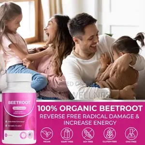 Rosabella Organic Beet Root Capsules (1300mg, 60 Capsules)
