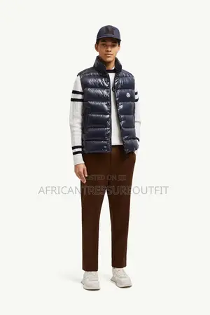 Moncler Navy Blue Tibb Down Gilet - Vests for Men | Moncler AU