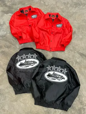Syna World Leather Jackets Bold Signature Graffit Logo Across the Back