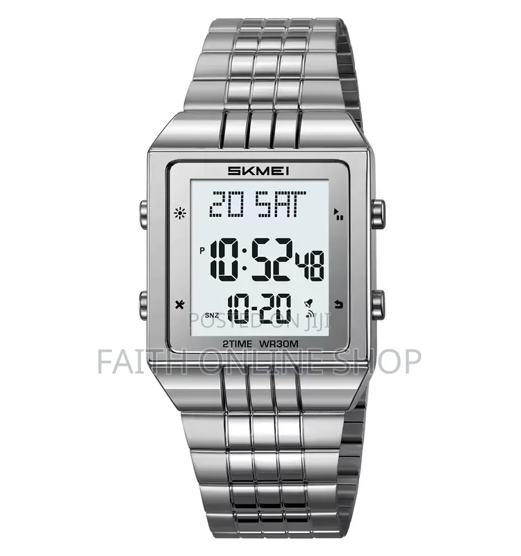 SKMEI 2335 Digital Stainless Steel Watch – Waterproof Wrist Watch