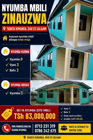 Furnished 8bdrm Mansion in Tabata for sale