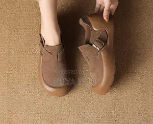 Black and Brown Suede Clogs