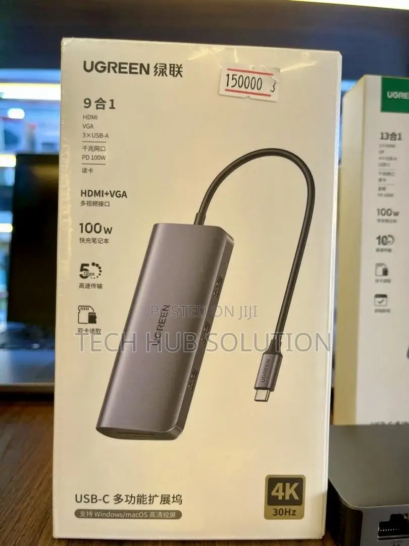 UGREEN 9in1-USB-C Hub With HDMI VGA