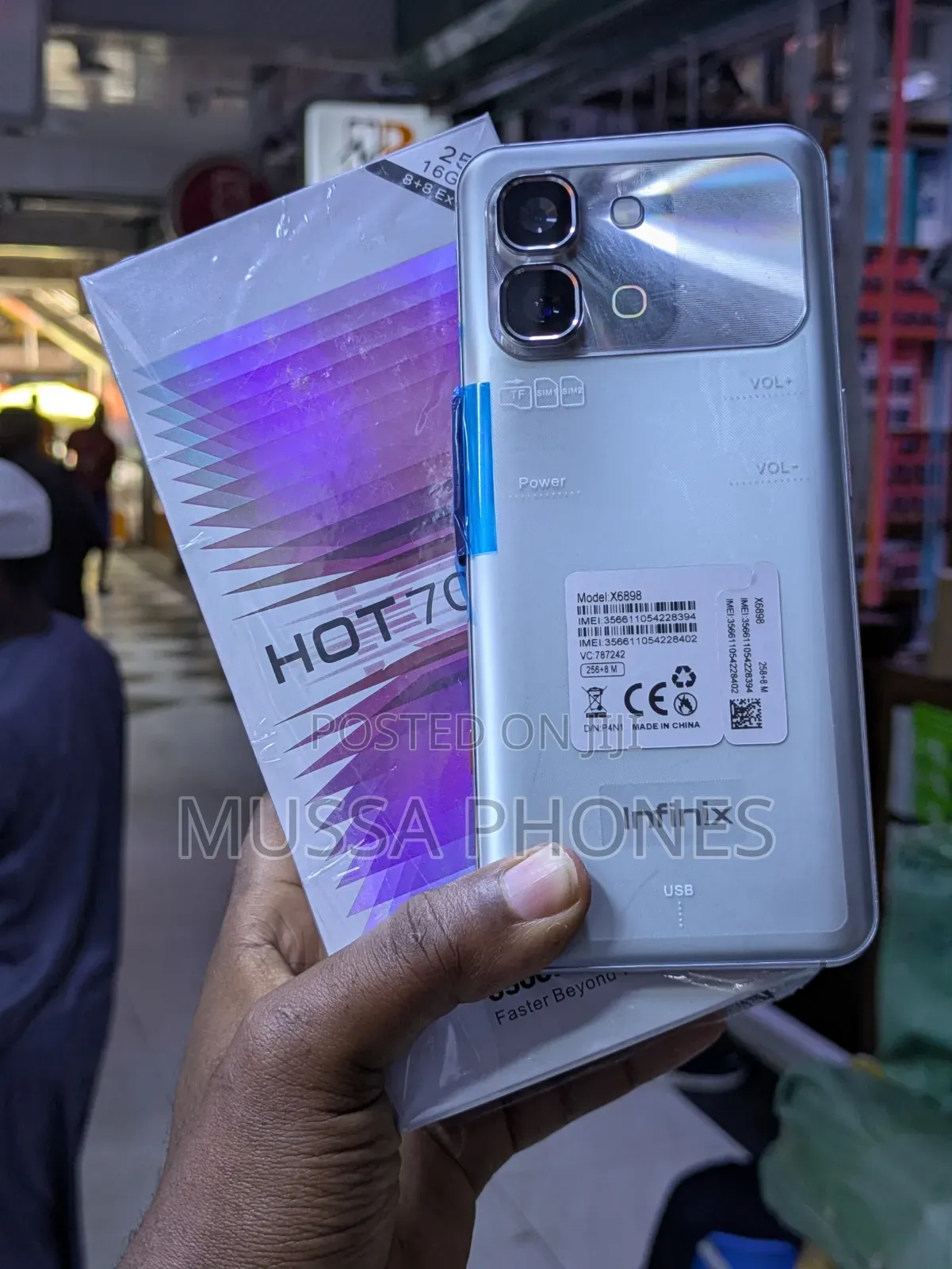 New Infinix Hot 70 Pro 5G+ 256 GB Silver