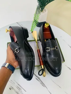 Black and Coffee Leather Shoes