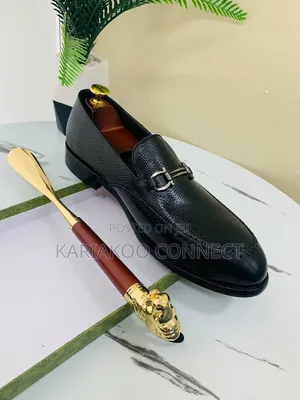 Black and Coffee Leather Shoes
