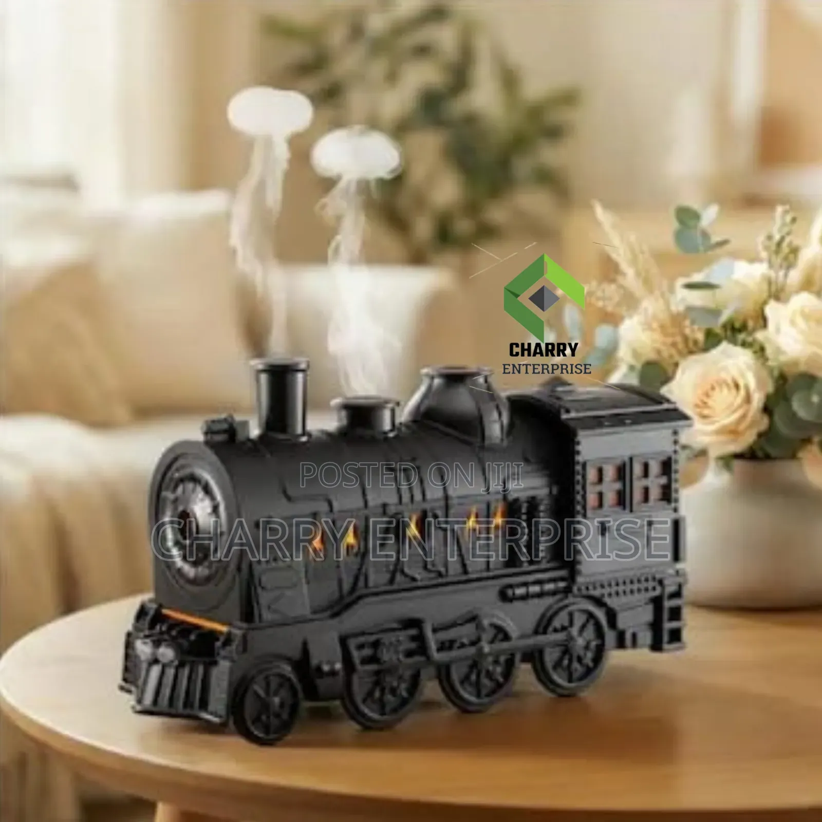 LED Vintage Train Shaped Aroma Diffuser and Humidifier.