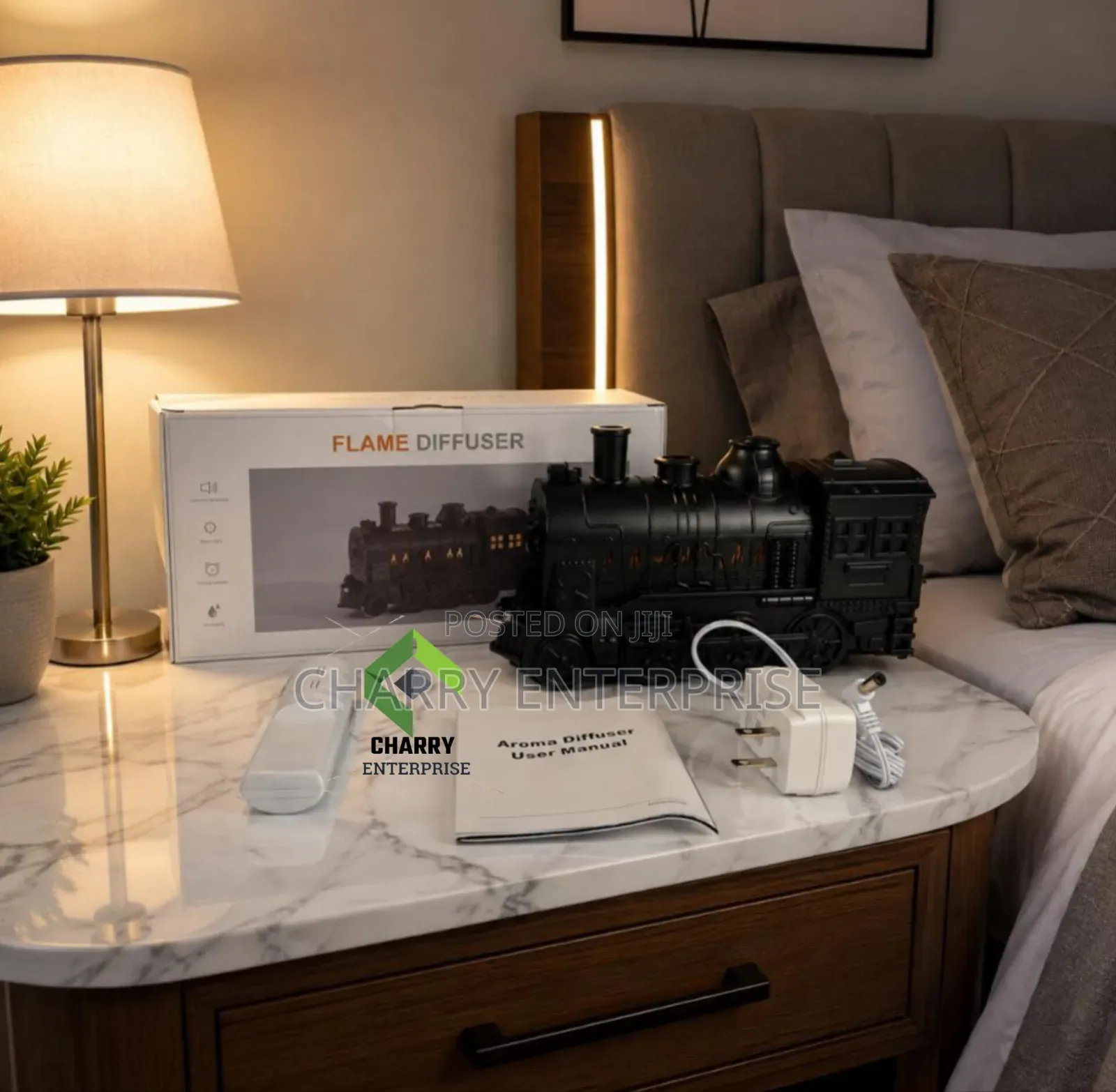 LED Vintage Train Shaped Aroma Diffuser and Humidifier.