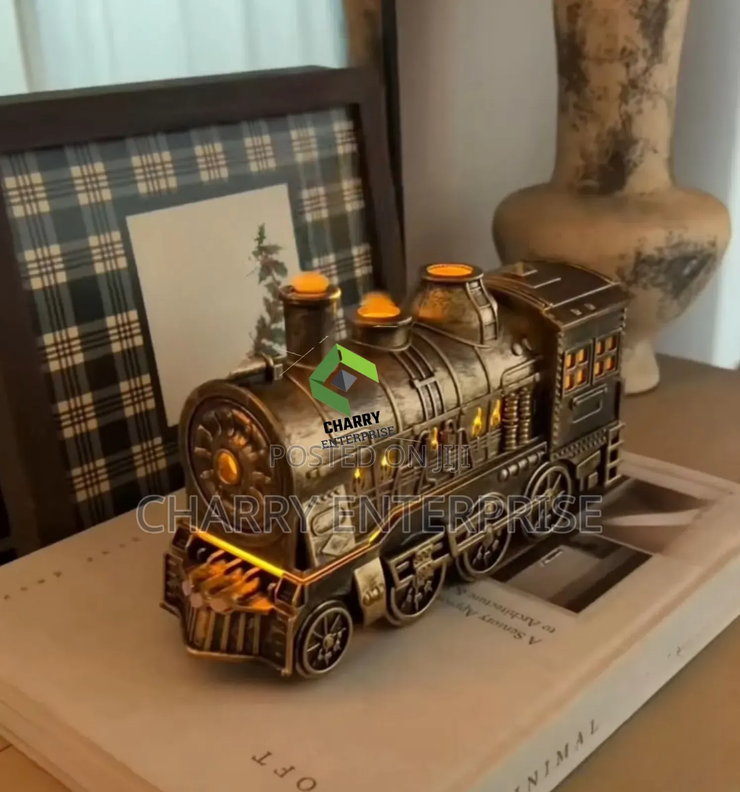 LED Vintage Train Shaped Aroma Diffuser and Humidifier.