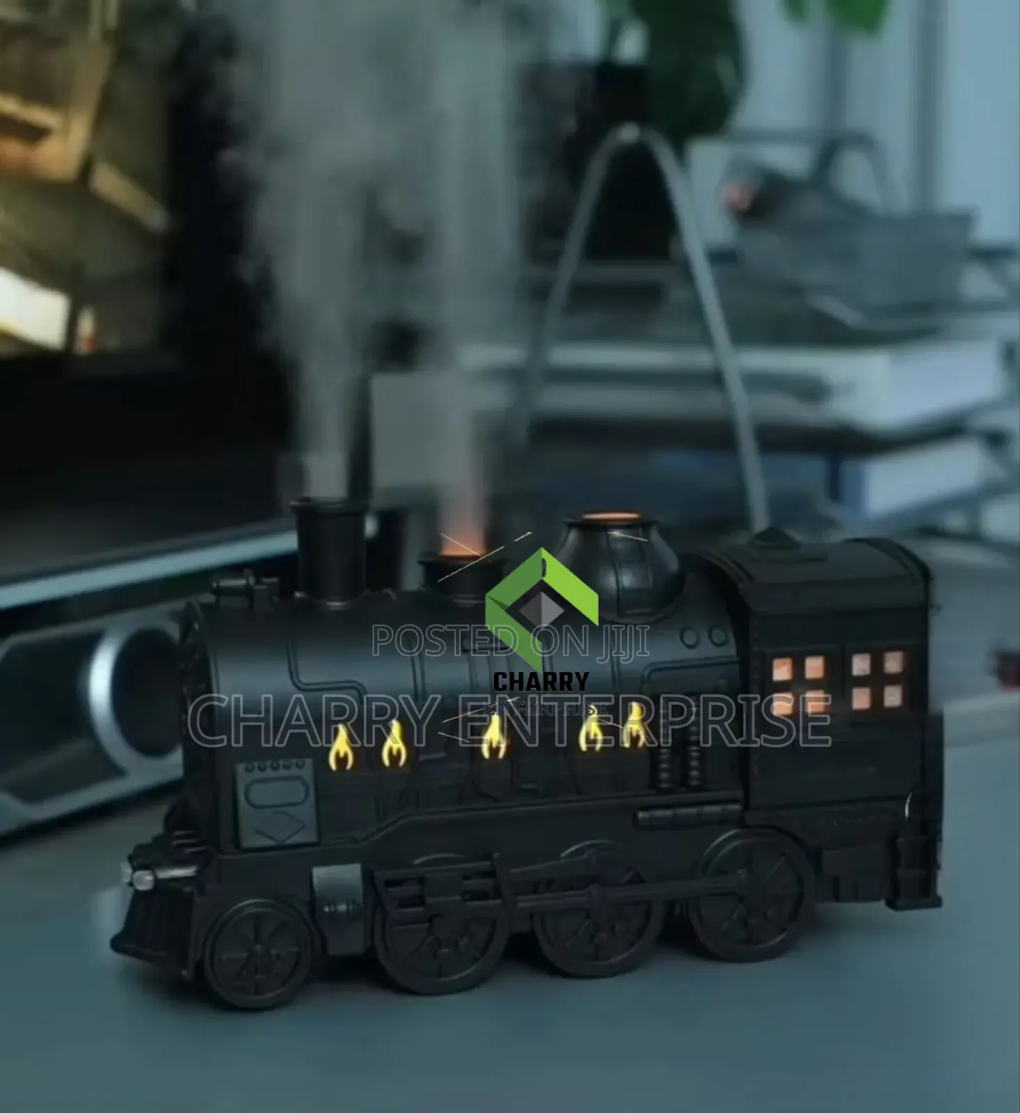 LED Vintage Train Shaped Aroma Diffuser and Humidifier.