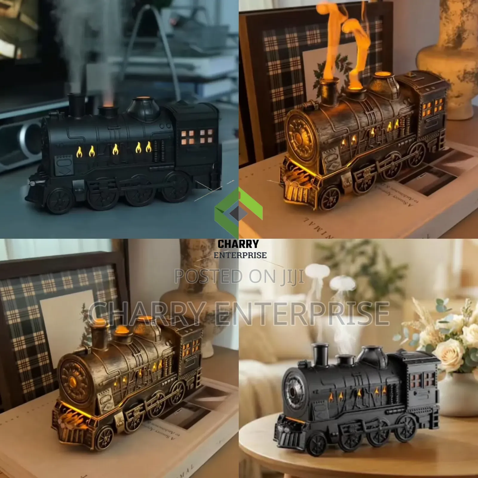 LED Vintage Train Shaped Aroma Diffuser and Humidifier.
