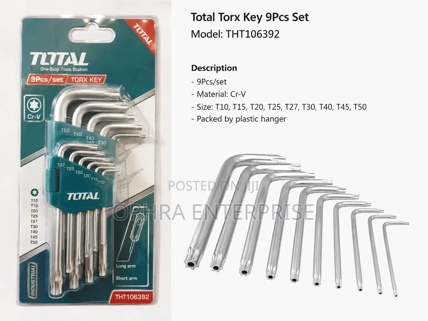 TOTAL Torx Key 9-Piece Set